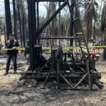 terbakarnya 11 sumur minyak ilegal